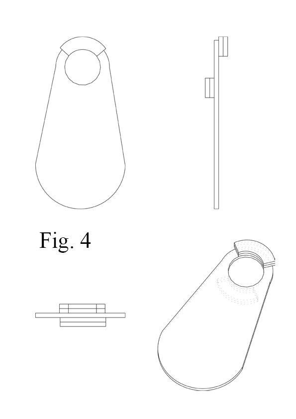 "Fig. 4" Technical 4-view drawing of one of Leaf Tree's Leafs
